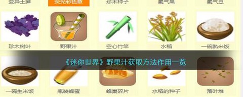 迷你世界野果有什么用[图1]